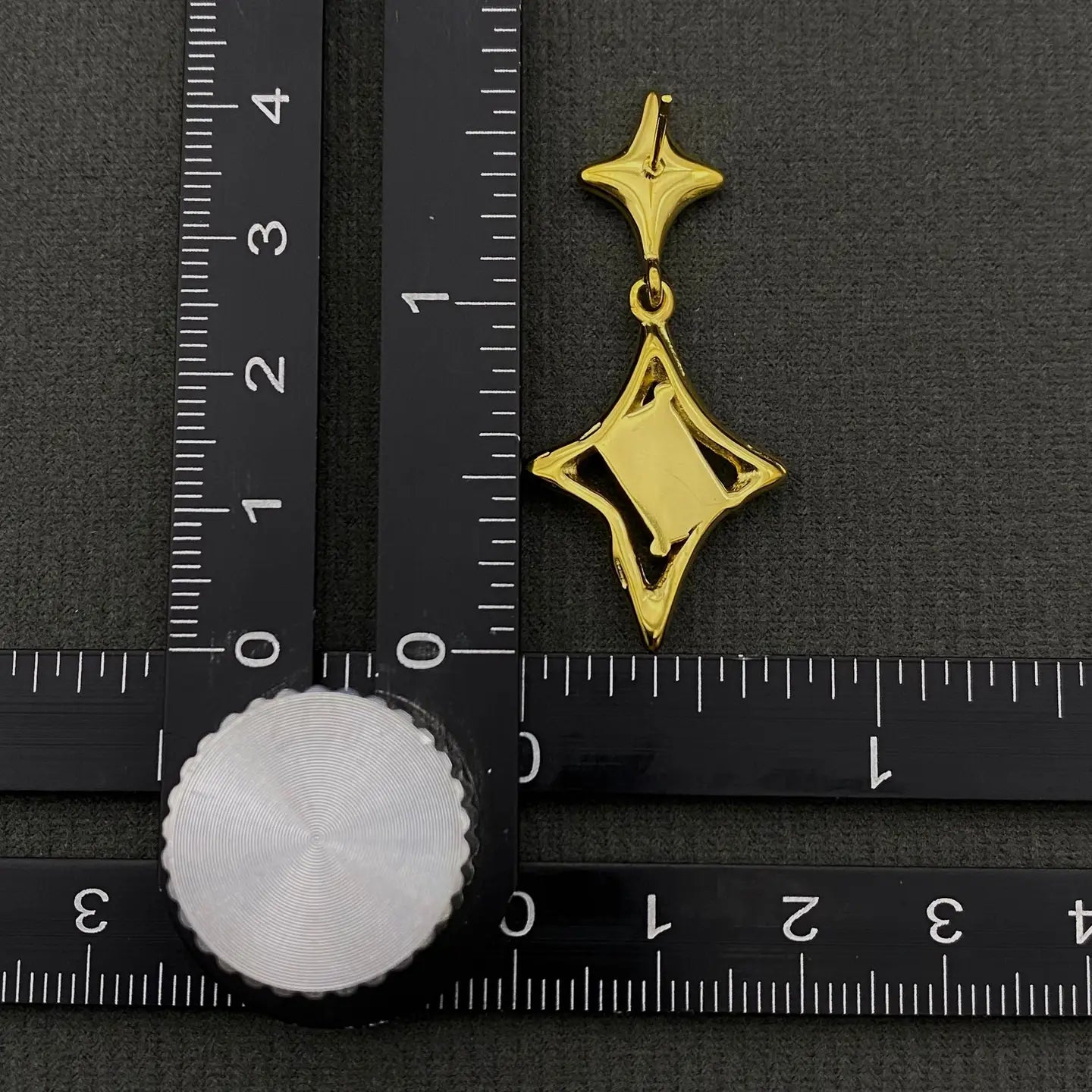 Four-Point Star Drop Earrings