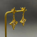 Four-Point Star Drop Earrings