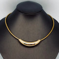 Sculptural Gold Choker Necklace