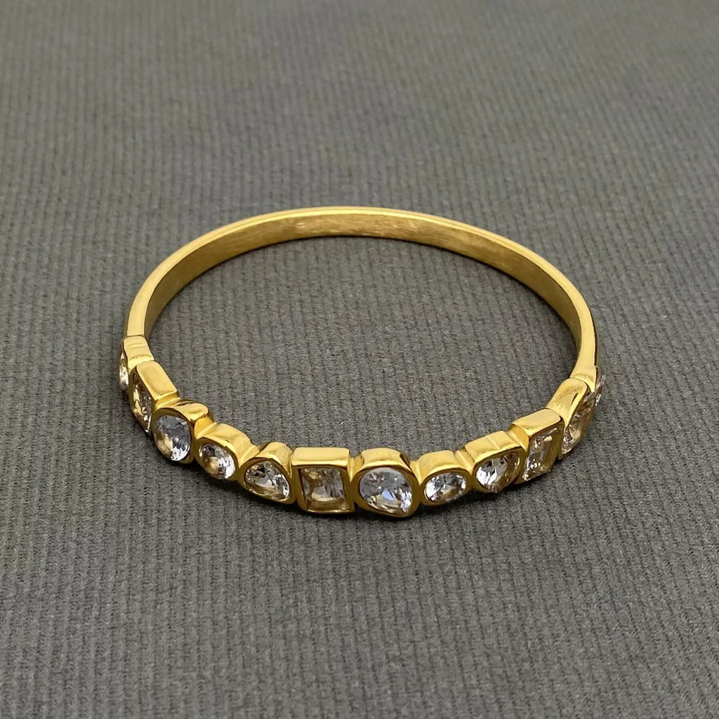 Zircon Pavé Gold Bangle