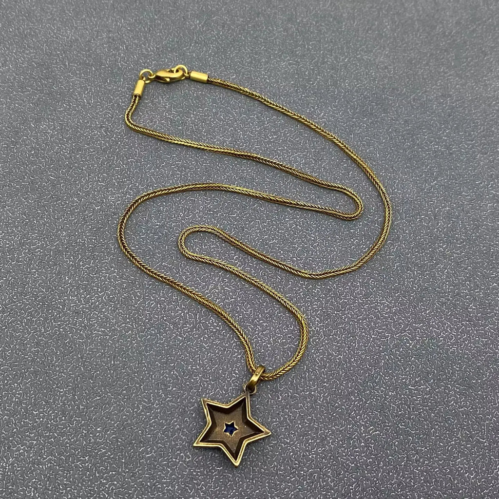 Vintage Star Charm Necklace