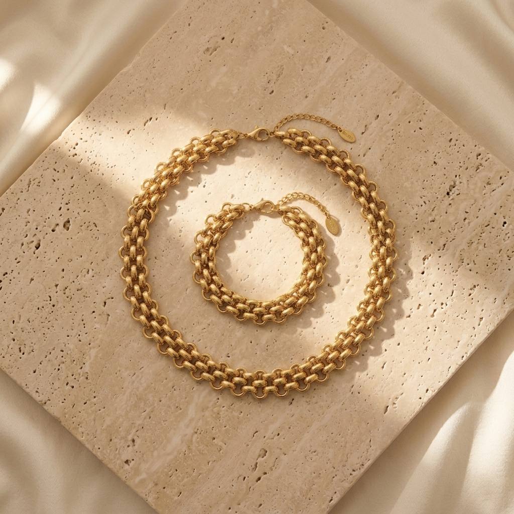 Artisan Gold Chain Set