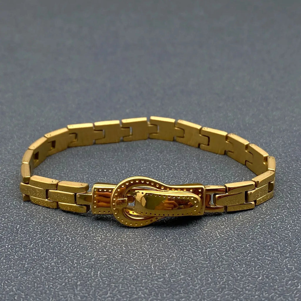 Bold Gold Chain Cuff Bracelet