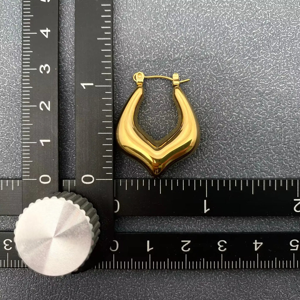 Sculptural Geometric Hoops