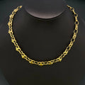 Gold Heart Link Chain Necklace