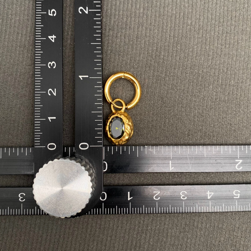 Zircon Drop Huggie Earrings