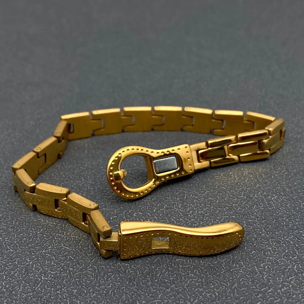 Bold Gold Chain Cuff Bracelet