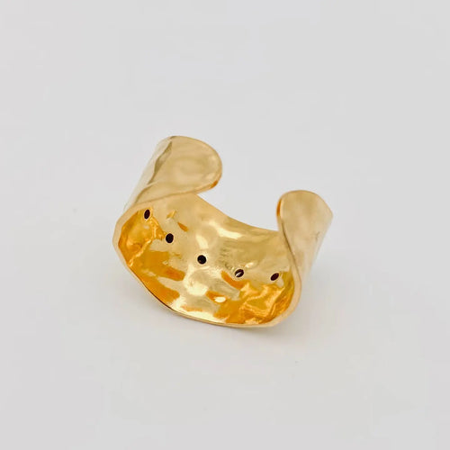 Colored Zircon Wide Band Ring
