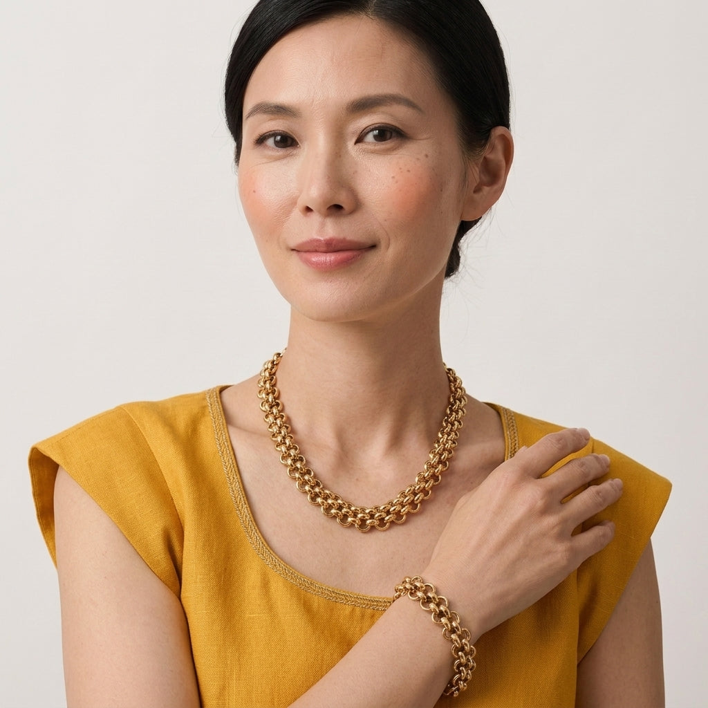 Artisan Gold Chain Set